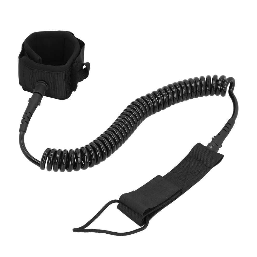 Tpu 7Mm Surfboard Ankle Leash With Double Stainless Swivels Black 3401377804678