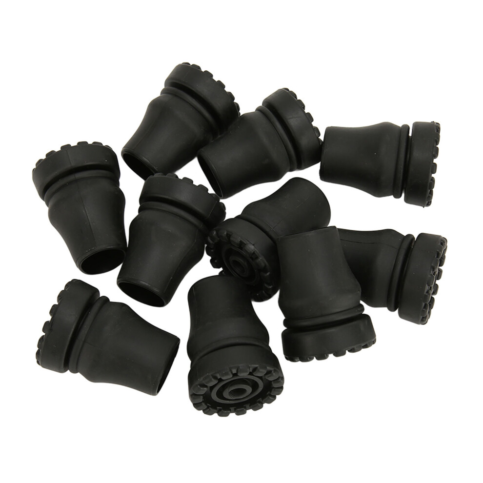 Non Slip Contacts Heavy Duty Walking Cane Tips Sturdy Long Lasting Anti Slip Replacement Safety Cane Tips Extra Traction Stability For Hiking Walking