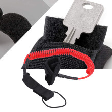 Red Surfboard Leash for SUP Paddleboard, 7mm Urethane Coil