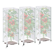 (3pcs) Garden Bird Netting Plant Covers for Tomato Cage with Zipper & Drawstring