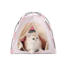(1pc, Pink) Portable Cat Tent Pop-Up Pet Tent Washable Waterproof Hideaway with Mat Breathable Mesh for Indoor Outdoor Cats Small Dogs