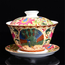 Chinese Gaiwan Tea Set Blue and White Porcelain Kung Fu Tea Cup with Lid Saucer for Tea Ceremony