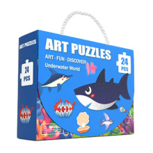 (A) Puzzles for Kids, Jumbo Animal Puzzle, Educational Learning Toys for Family Entertainment and Preschool Education