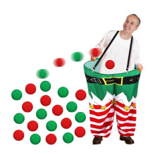 Santa Pants Snowball Fight – Red & White Christmas Fake Snowballs for Indoor/Outdoor Family Party Games