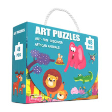 (E) Puzzles for Kids, Jumbo Animal Puzzle, Educational Learning Toys for Family Entertainment and Preschool Education