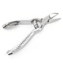 Stainless Steel Piglet Teeth Cutter with Ergonomic Handle & Curved Gourd Shape