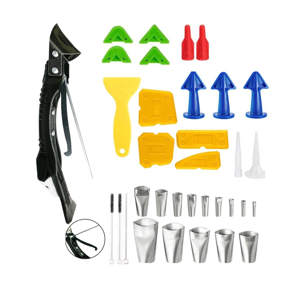 Caulking Tool Set 5In1 Stainless Steel Caulking Tool For Sealant Finishing And Tile Joint Cleaner 9199774326766