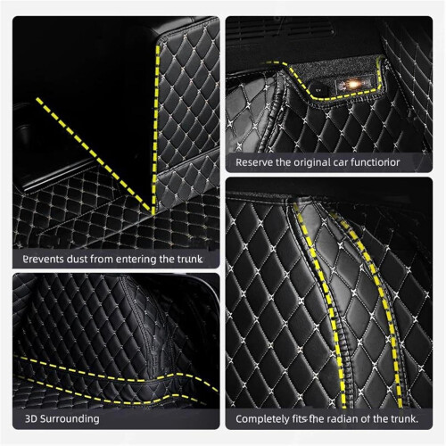 Waterproof Full Coverage Wine Red Car Boot Liner Trunk Mat Protector for Volvo V60 20112018 2