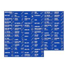 (Blue) Toolbox Magnetic Labels 80-Pack, Large Tool Chest Organizer Labels with Strong Magnets & Easy Read
