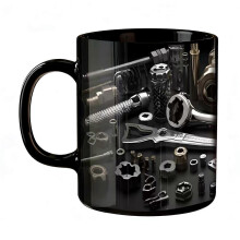 (D) Mechanic Toolbox Mug Ceramic Funny Toolbox Coffee Mug for Mechanics Garage Enthusiasts Novelty Gift for Husband Dad