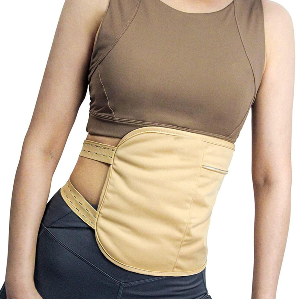Organic Castor Oil Pack for Liver Detox and Neck, Reusable Wrap with Adjustable Elastic Straps