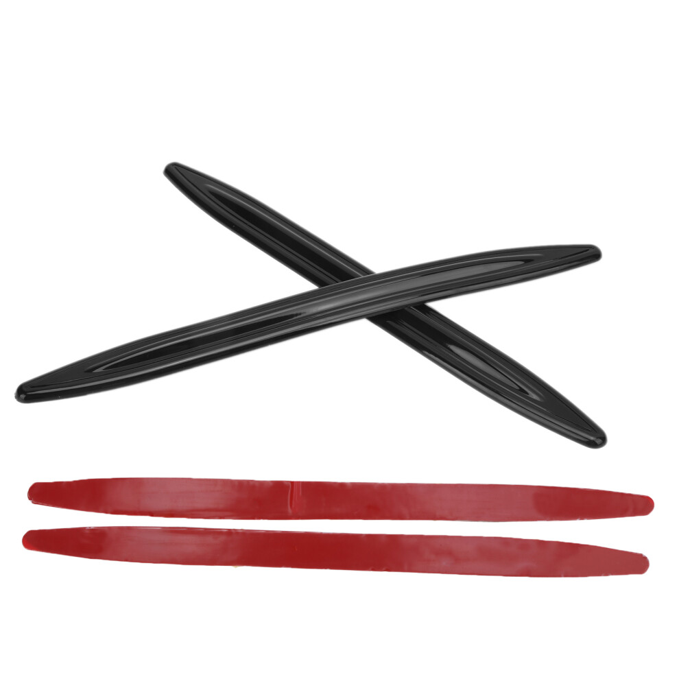 2Pcs Car Bumper Protector Body Door Corner Anti-Scratch Strips Glossy Black 4991377812364