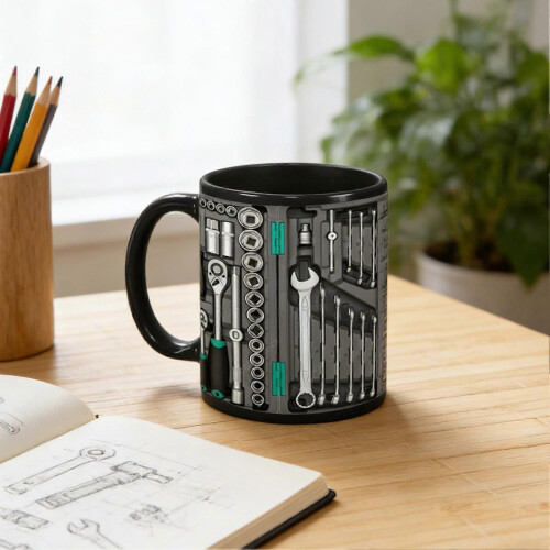 (B) Funny Coffee Mug Mechanic Toolbox Set , Auto/Car Mechanic Gift 1