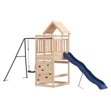 Outdoor-Spielplatz mit Schaukeln, Rutsche, robusten Spielgerüsten, Garten-Spielzeug 454 x 199 x 249