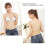 Women's Satin Wireless Triangle Bralette Deep V Neck, One Size, White 4