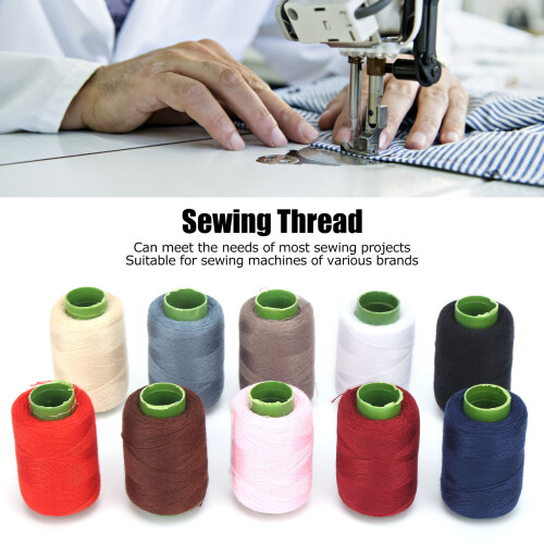 10pcs Household Polyester Sewing Thread Rolls for DIY Embroidery & Sewing Projects 2