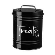 Dog Food Storage Container With Handle, Dog  Container, Portable Snack Box, Black