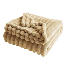 (180x200cm, Khaki) Fluffy Furry Throw Blanket Cozy Thick Bubble Plush Blanket for Sofa Bed Couch Winter Warm