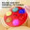 (Red) Memory Game for Kids Machine Light Sound Interactive Memory Challenge Toy with Solo Multiplayer 2