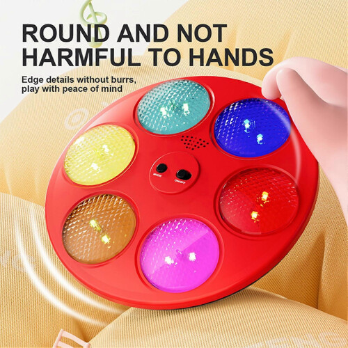 (Red) Memory Game for Kids Machine Light Sound Interactive Memory Challenge Toy with Solo Multiplayer 1