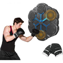 (6Grid) Music Boxing Machine for for Kids & Adults, Wall Mounted Bluetooth Boxing Target with LED Punch Counter, , Multiple Game Modes