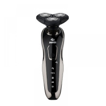 Barbeador elétrico masculino, kit de cuidados pessoais multifuncional com lâminas de aço inoxidável, à prova d'água para barbear a seco ou