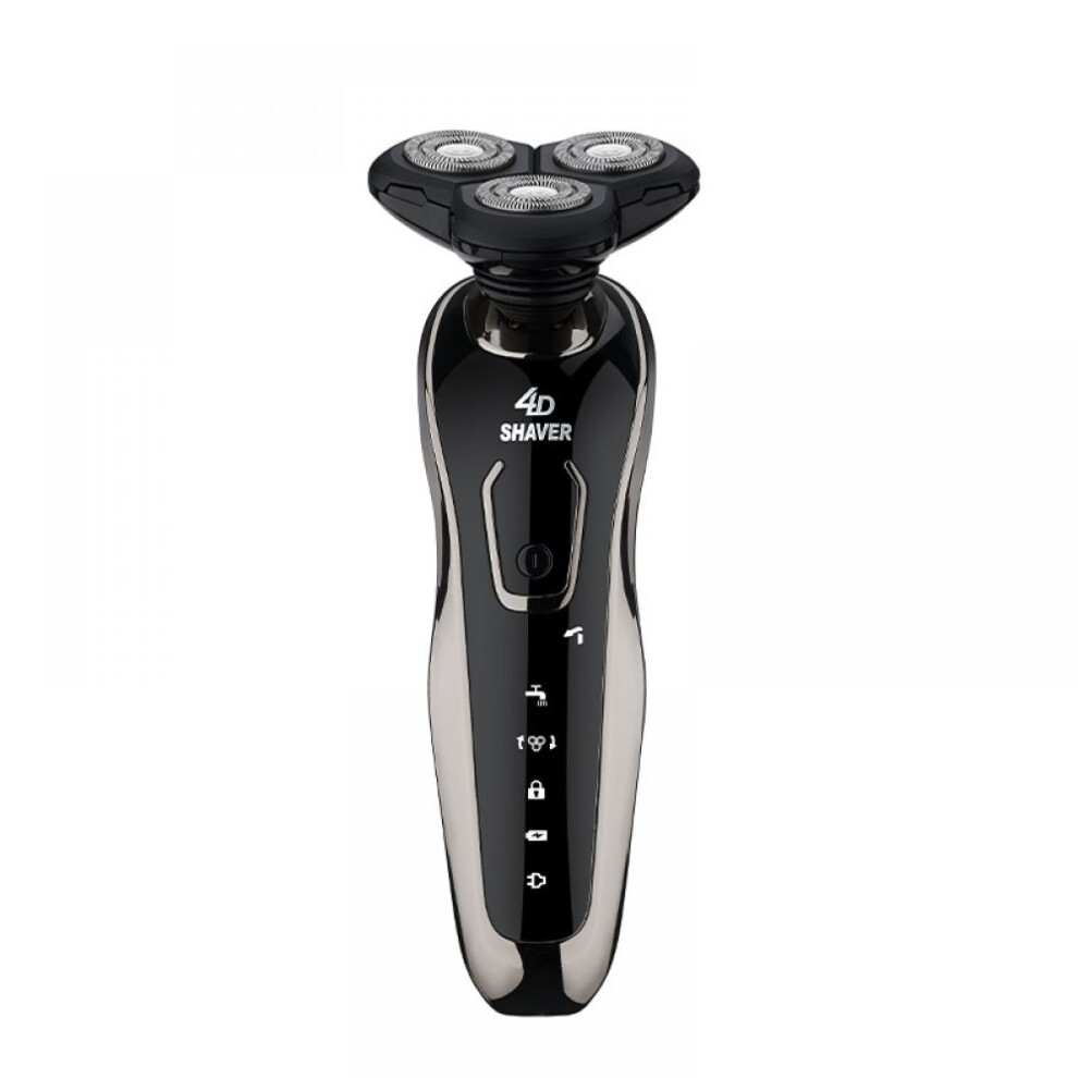 IPX7 Waterproof & USB Charging Electric Shaver, 4D Floating Shaver for Men, Smooth Shaving Wet/Dry Razor, 5 Detachable Head, Modern Design, Perfect