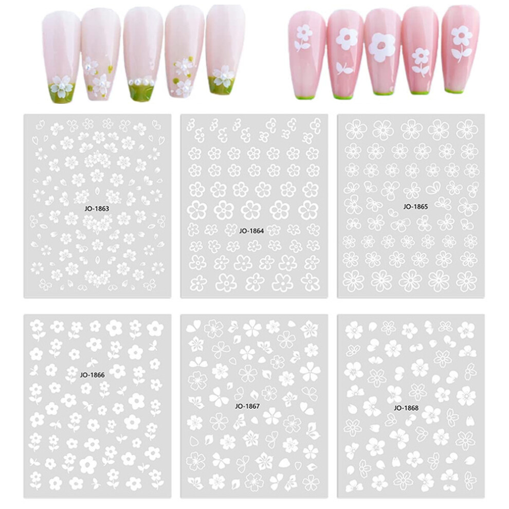 Press on Nails With Flower Design, Multiple Sizes For Versatile Use, Long Lasting For Perfect Gift For Halloween Parties For Nightclubs For Daily Use
