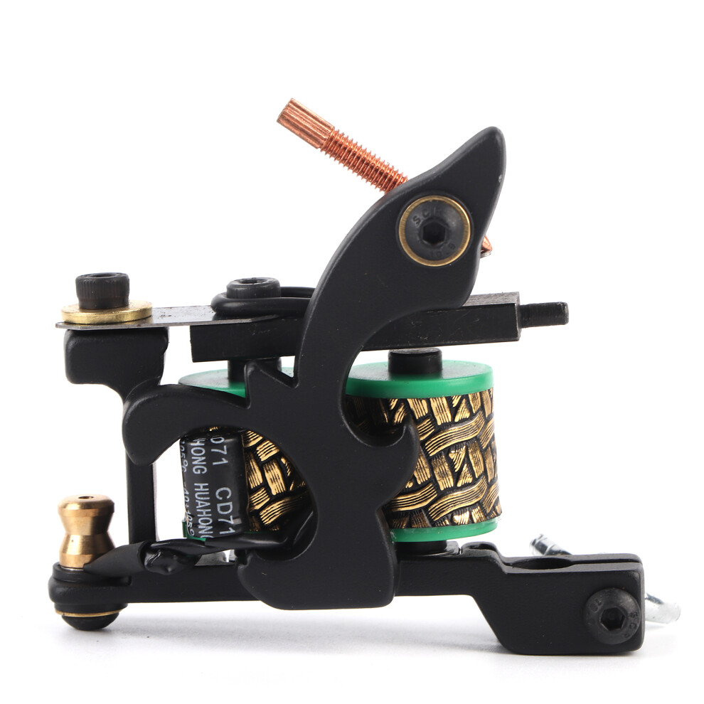 High Quality Copper Core Tattoo Machine with Uniform Speed for Tattoo Artists, Handmade Coil Precision Wire Cutting Design, Alloy Frame Stable Power