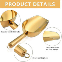 Less Steel Ice Scoop Ce Tongs, S Round Bm Bar Ice Flour Utility Scoop