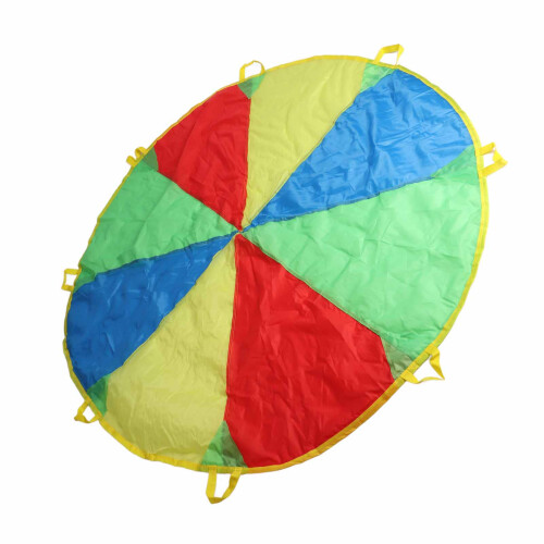 Kids Rainbow Play Parachute 1.8m High-Strength Polyester Active Game 2