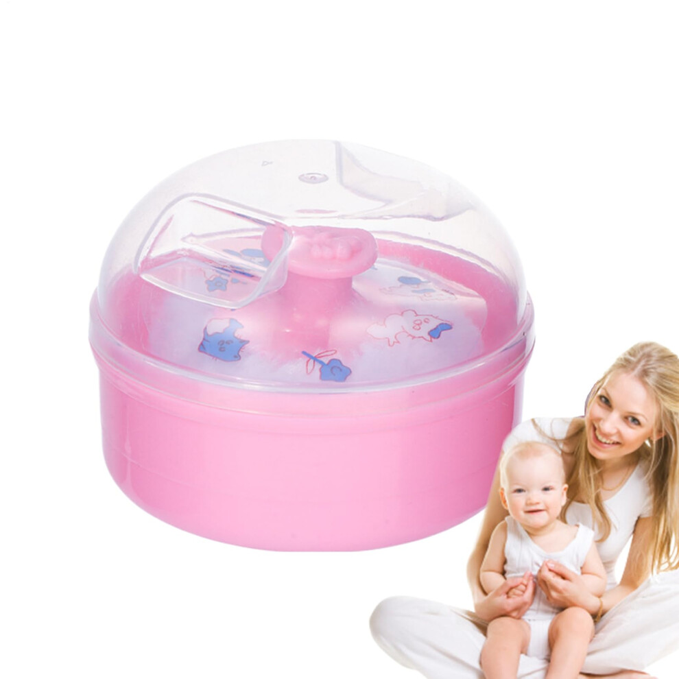 Large Body Powder Puff Talcum Powder Applicator With Empty After Bath Container Dusting Puff For Loose Powder 1 Count