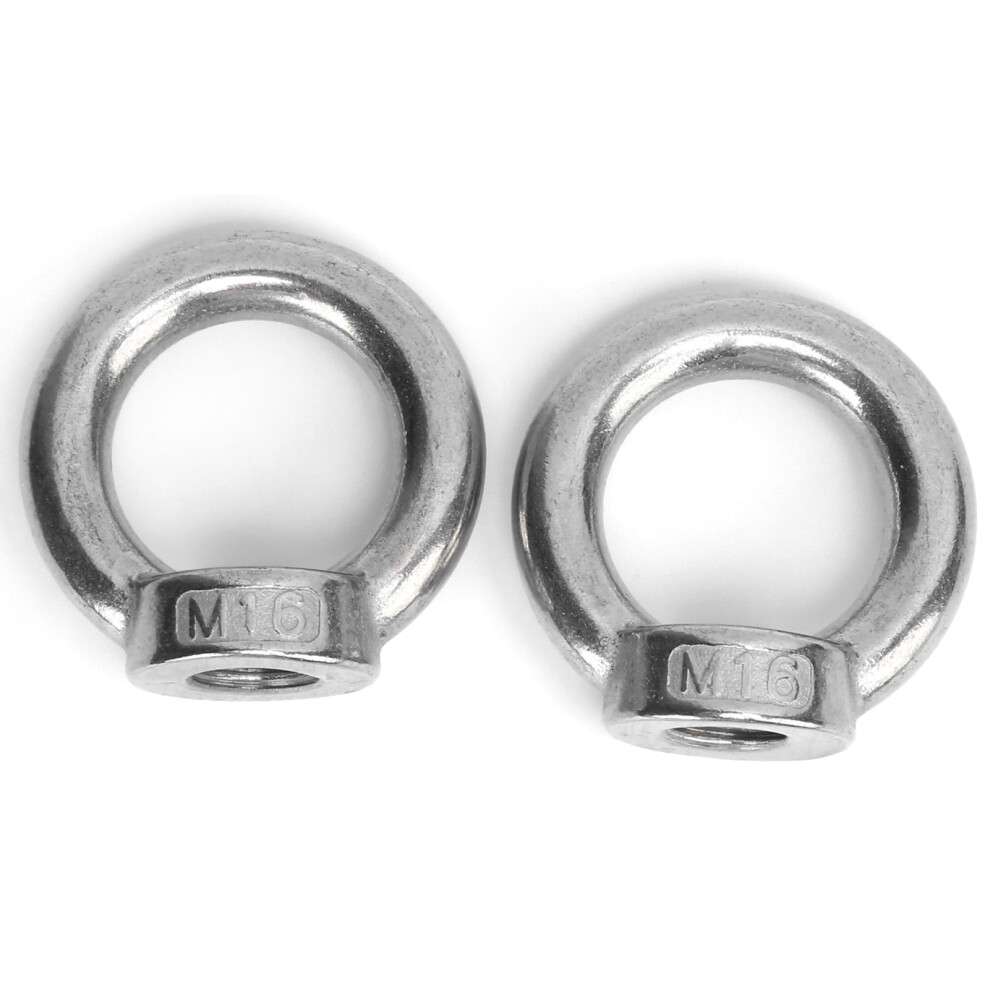 2 Pcs M16 Stainless Steel Eye Nuts For Ocean Yachts & Speedboats 700Kg Load 8751377822680