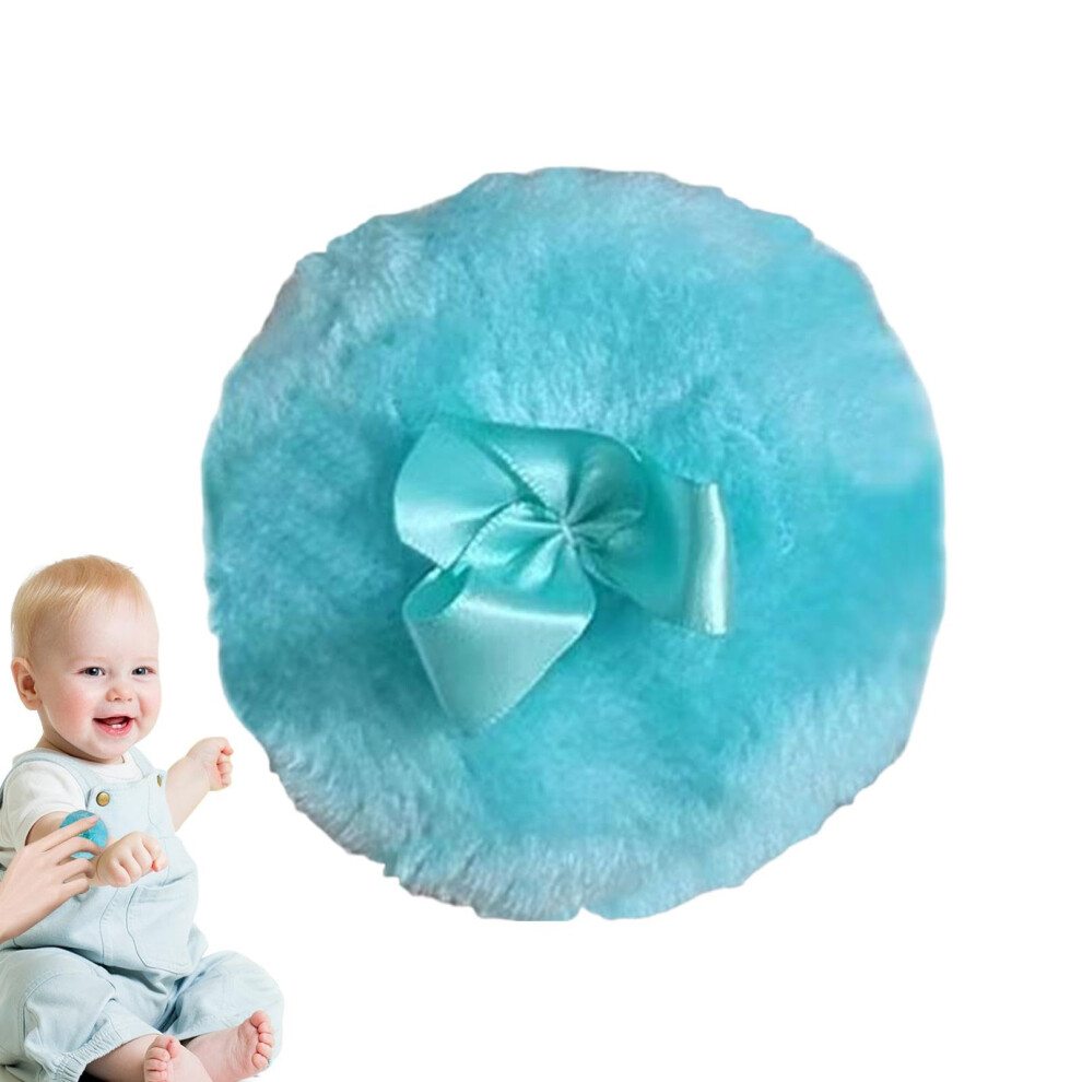 Baby Powder Puff Soft Gentle Powder Applicator Portable Reusable Puff For Newborns Multifunctional Dispenser Blue