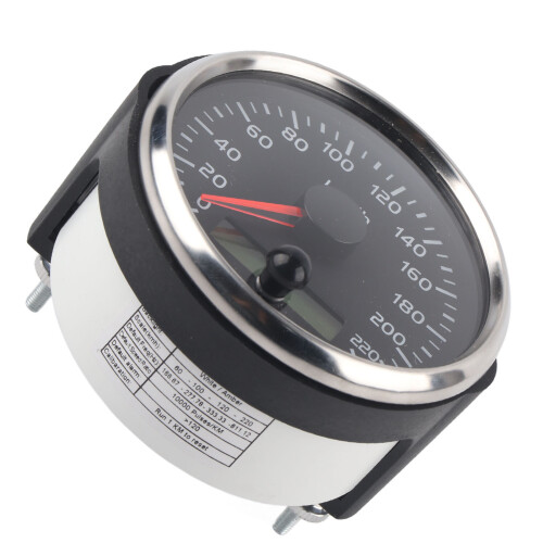 IP67 85mm Speedometer LCD Display Adjustable 220KMH for Vehicles