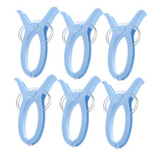 Clothes Rack Large Windproof Clothespin Clips Plastic Quilt Clips Garden Clothes Dryer 6 Pieces Random Color