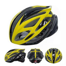 (Yellow) Fashion bicycle helmet adjustable and protective riding helmet