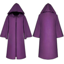 (7t, A5) Costume Unisex Hooded Cloak Wizard Medieval S-xl Red