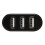 USB 2.0 Black Splitter Hub Compact Rotating Adapter for PC Notebook Laptop 4