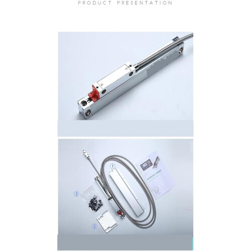 Linear Actuator Grating Ruler Digital Display 0300mm Stroke Displacement Sensor 5 Micrometers Resolution Milling 1