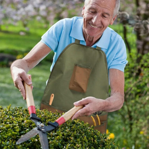 Garden Tool Apron with MultiPocket Storage, Adjustable Fit, Durable WearResistant Green 2