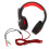 Cuffia da gioco con cancellazione del rumore cablata, over-ear, nera e rossa, con microfono 15
