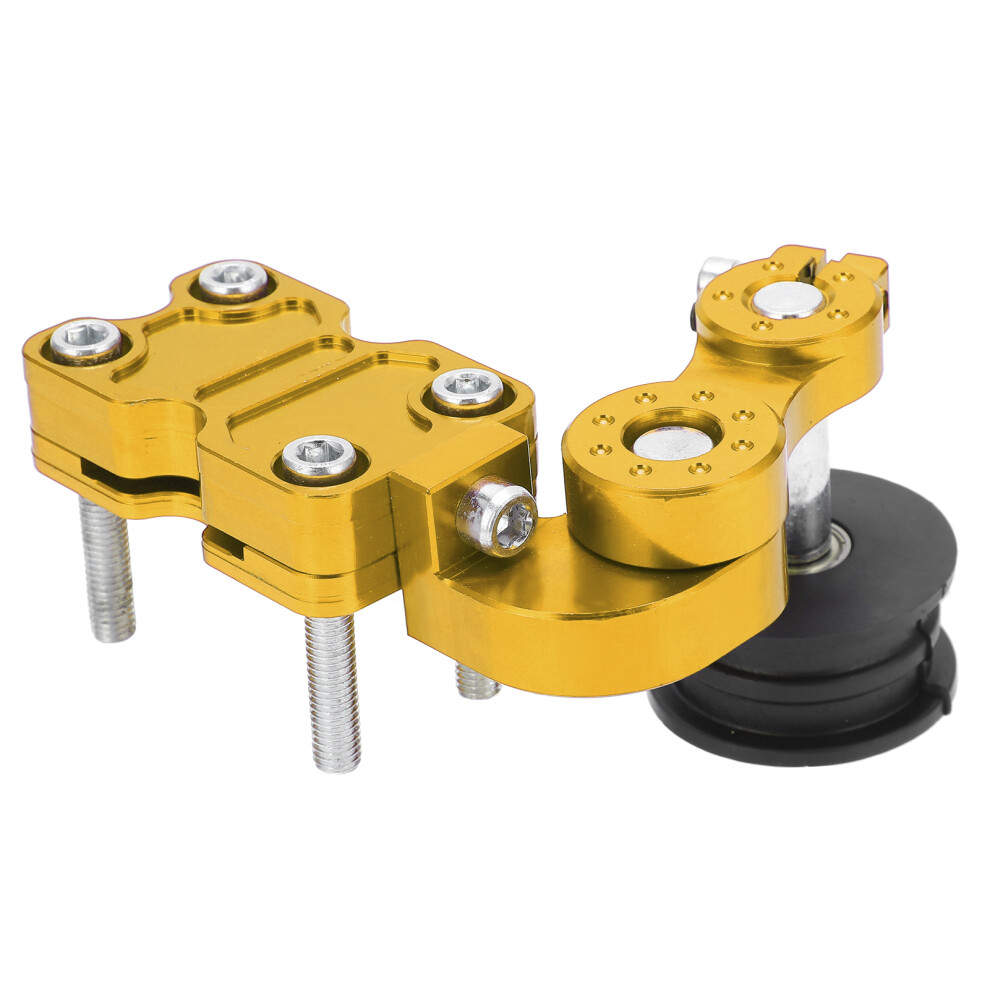 Universal Motorcycle Chain Tensioner Adjuster Aluminum Rubber Yellow 8701382449907