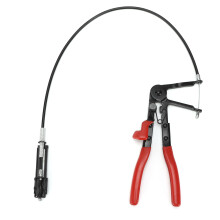 Swivel Jaw Flat Band Pliers Flexible Wire Long Reach Hose Clamp Pliers For Coolant Radiator Heater Water Hose Tool Heavy Duty Carbon Steel Locking