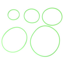 5pcs Safety Floating Plant Rings for Fishtanks Aquariums-Green