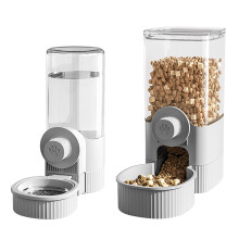 Dog Water Bowl Auto Feeding Bowl Food Feeders for Cat Dog-grey