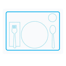 Baby Silicone Placemat NonSlip Easy Clean Toddler Feeding Mat Tableware Learning Aid White 40x30cm