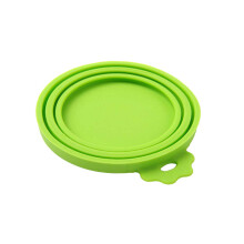 Canning Lids Pet Food Cover Portable Silicone Can Lid For Dog Food Green