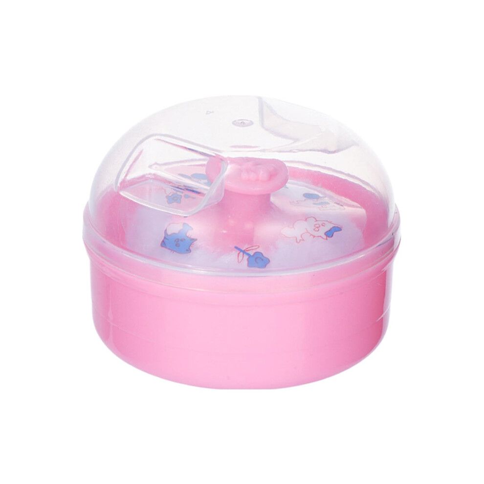 Body Powder Puff with Container and Ergonomic Handle, Soft Fluffy Applicator for Baby and Toddler