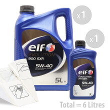 Car Engine Oil Service Kit Pack 6 LITRES ELF Evolution 900 SXR 5w40 6L